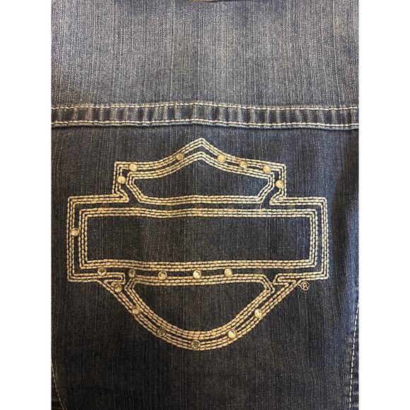HARLEY DAVIDSON | denim vest large blue - Picture 5 of 5